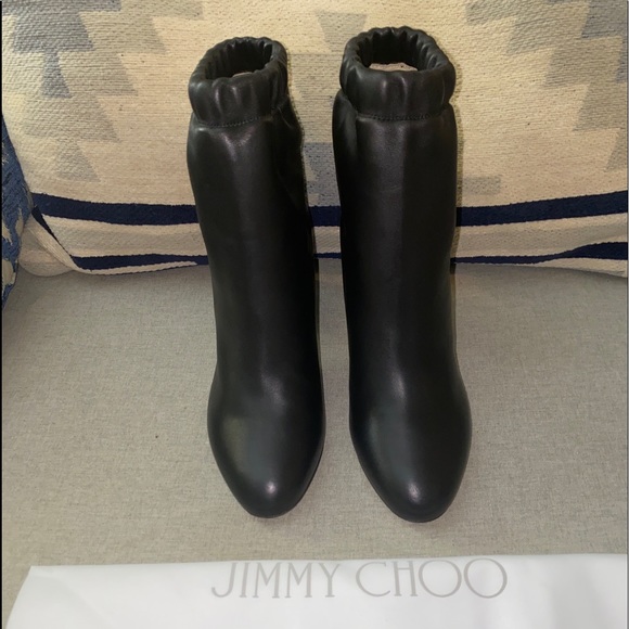 Jimmy Choo marva 85 women Boots booties soft napa leather JC Logo size 39.5 - Picture 7 of 12